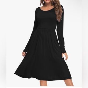 Elegant Black Long Sleeve Dress